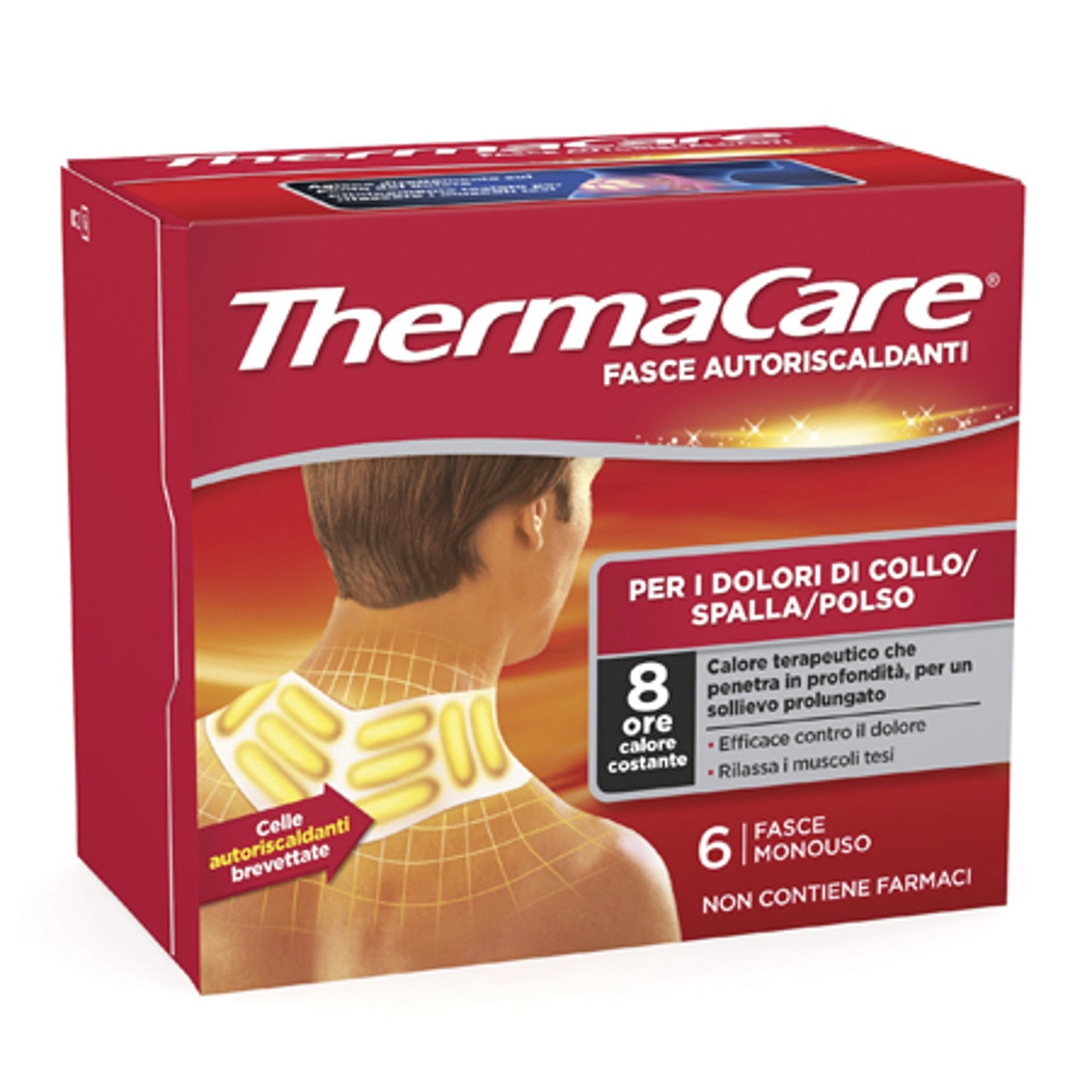 Fasce Autoriscaldanti A Calore Terapeutico Thermacare Collo/Spalla/Polso 6 Pezzi