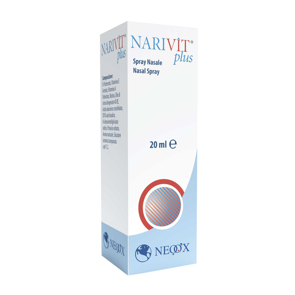 Narivit Plus Nasal Spray 20 Ml With Cross-Linked Hyaluronic Acid D-Panthenol Biotin Vitamin E Vitamin E