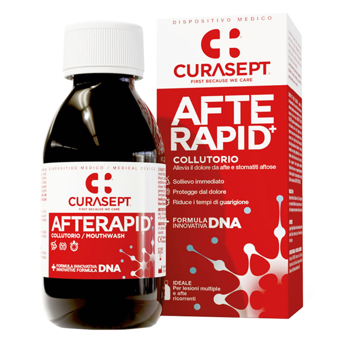 Curasept Mouthwash Canker Sores Rapid DNA 125 ml