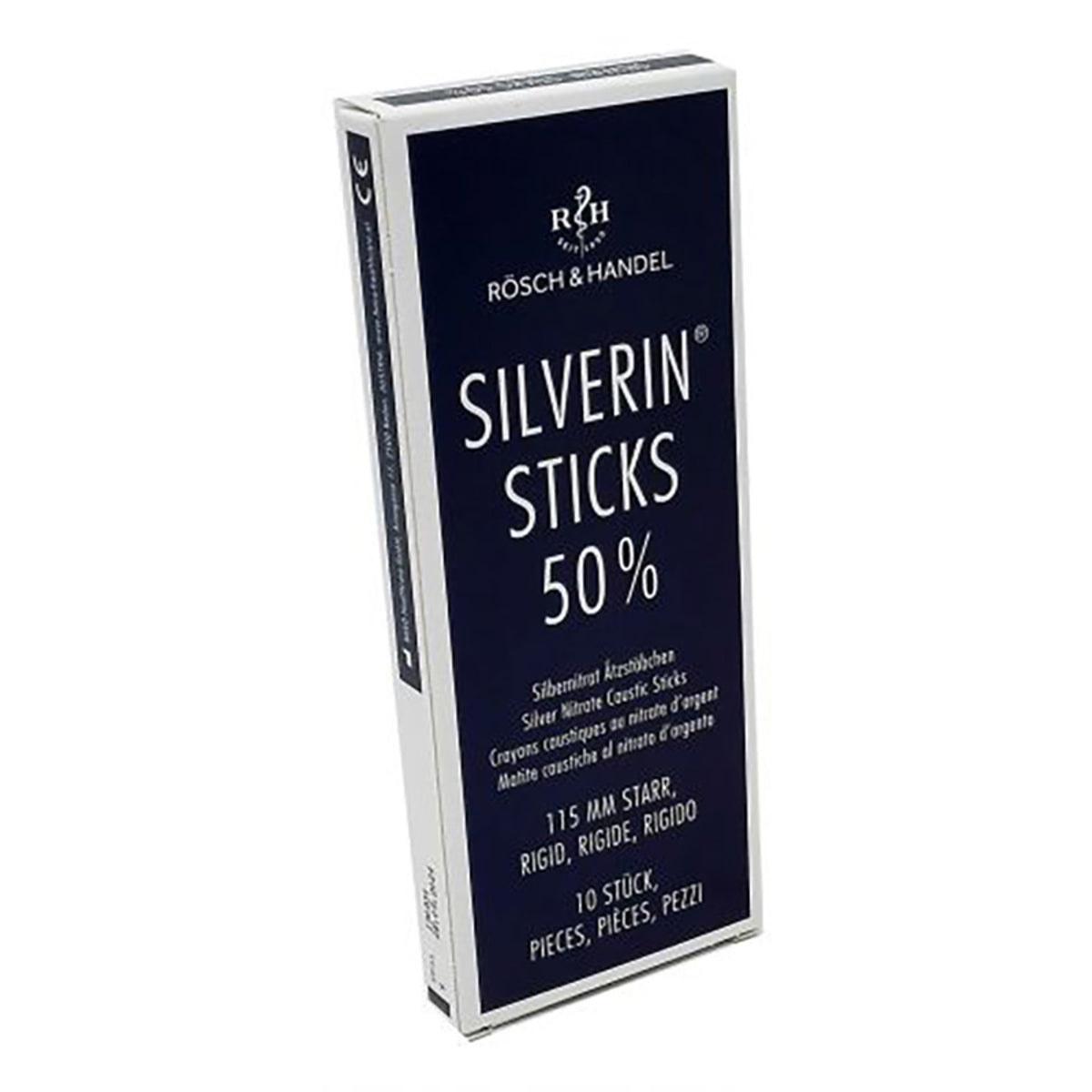 Matita Caustica Silverin Nitrato D'Argento 50% Rigida Lunghezza 115 Mm 10 Pezzi