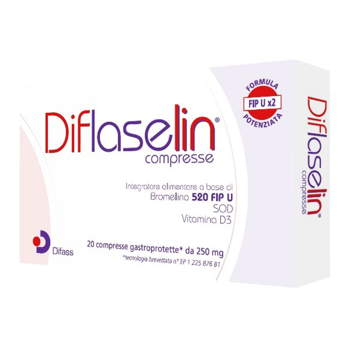 Diflaselin 20 Comprimés Gastro-résistants 250 mg