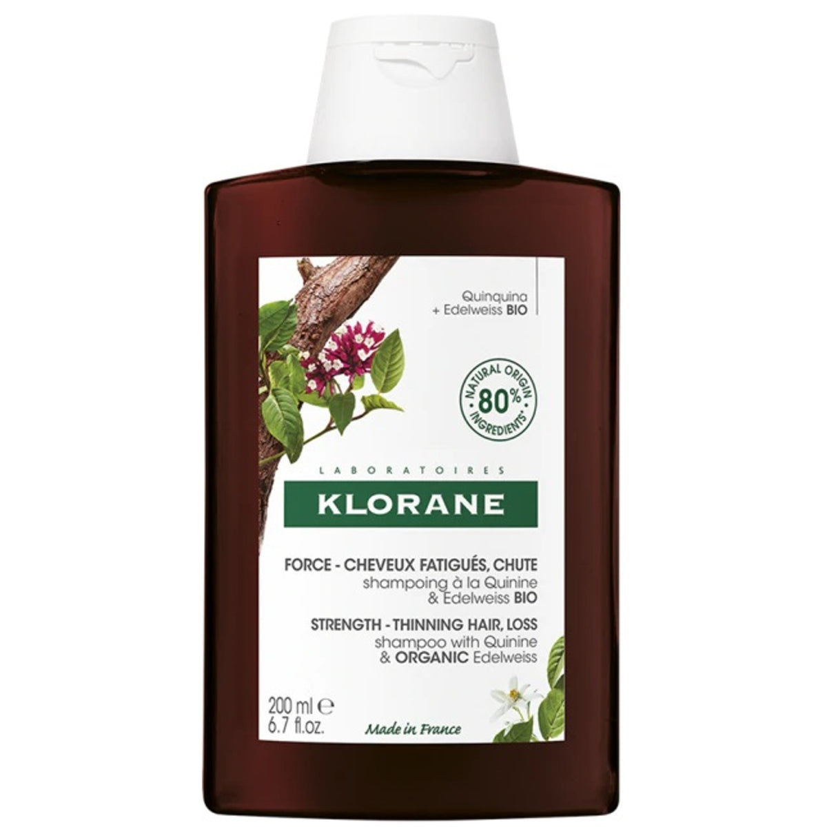 Klorane Shampoo Chinina-Stella Alpina Bio 400 Ml
