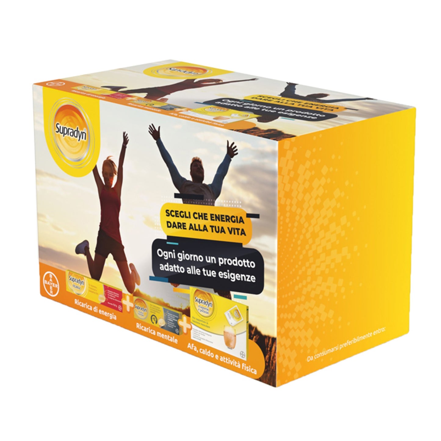 Supradyn Bundle Pack Energia Supradyn Ricarica 15 Compresseeffevescenti + Scenti + Supradyn Ricarica Mentale 10 Compresse Effervescent + Supradyn Magnesio E Potassio 14 Bustine