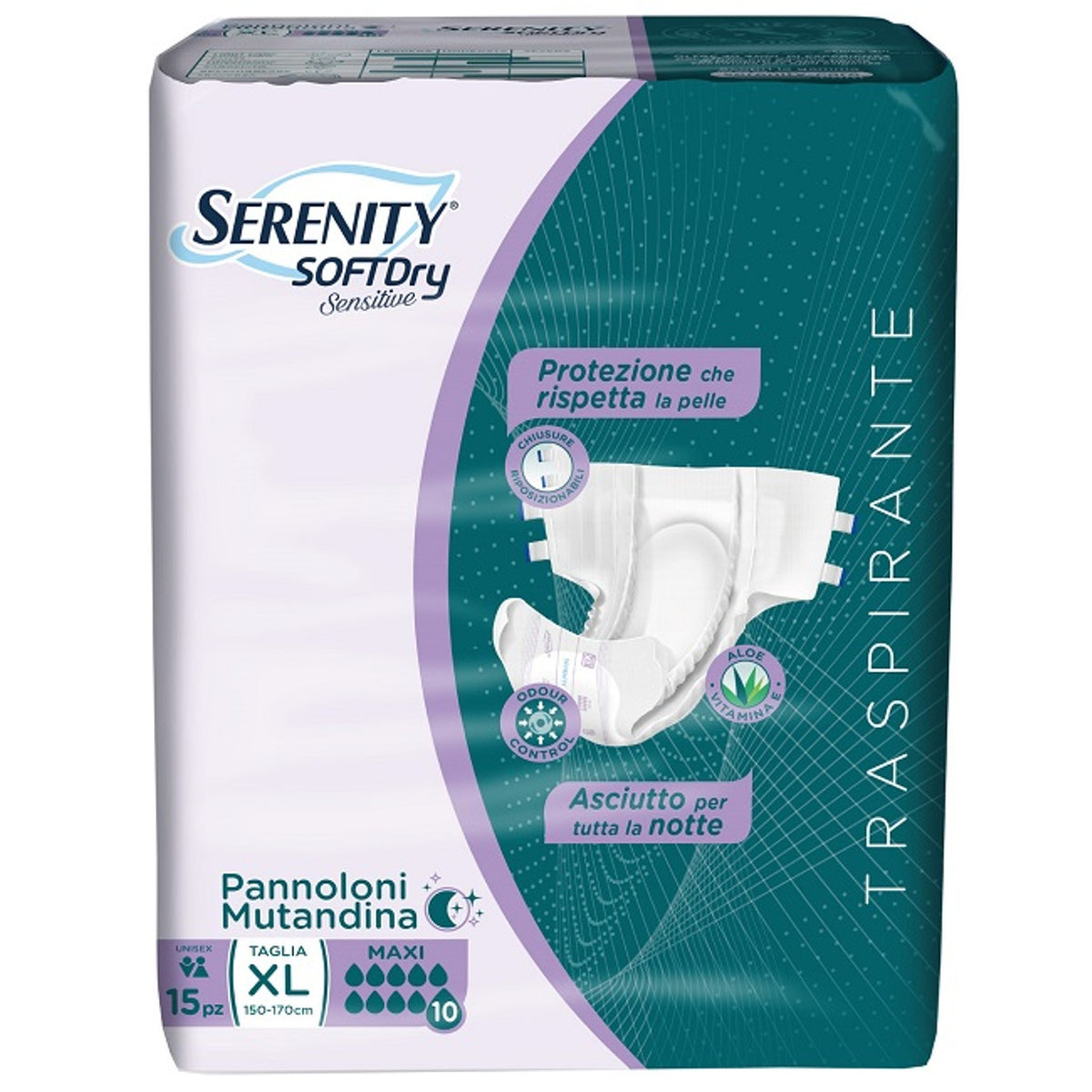 Couches-culottes Serenity Sd Sensitive Maxi XL 15 Pièces