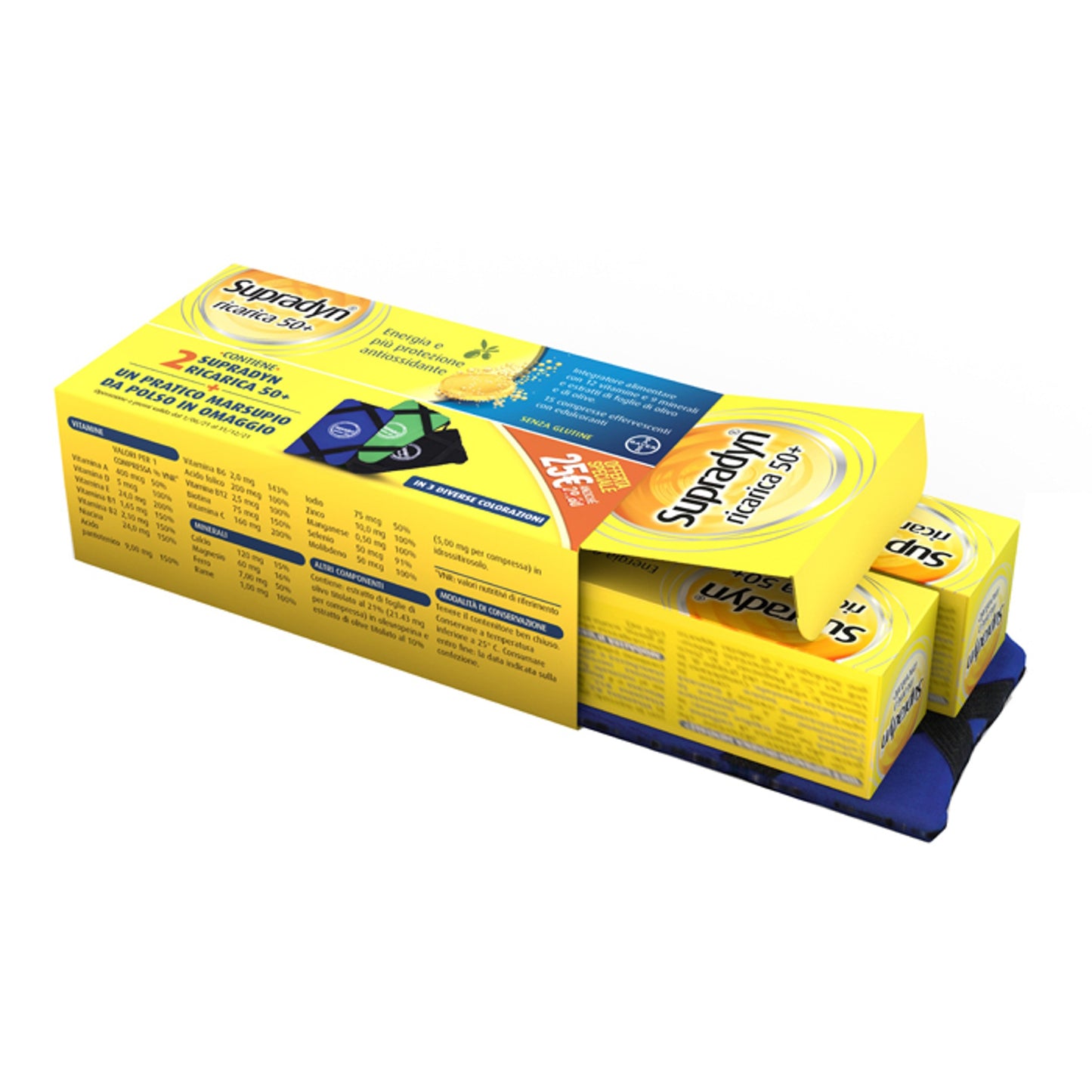 Supradyn Ricarica 50+ 15 Compresse Effervescenti 2 Pezzi + Omaggio