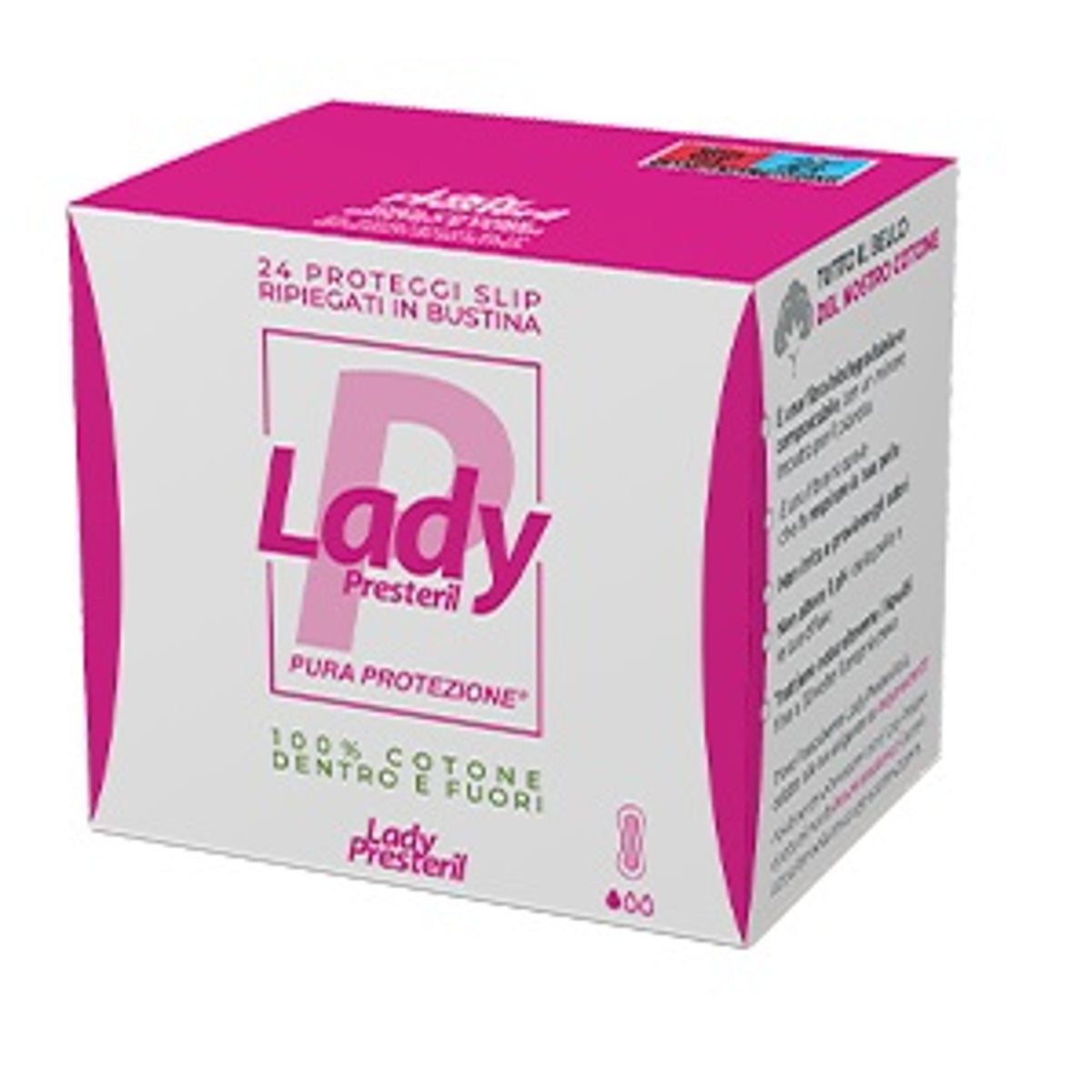 Lady Presteril Protège-Slips Pliés Biodégradables 24 Pièces