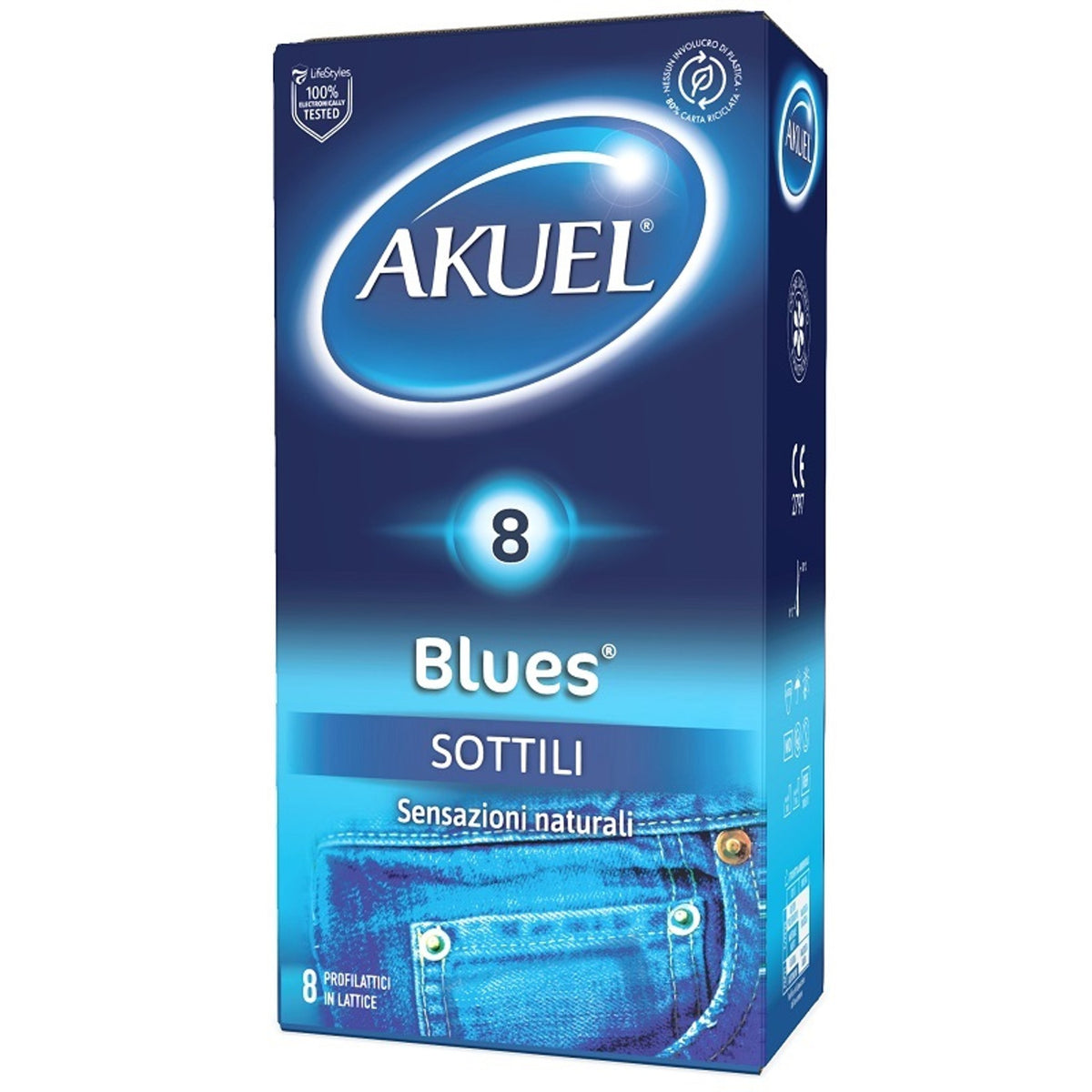 Préservatif Akuel Blues Fin 8 Pièces