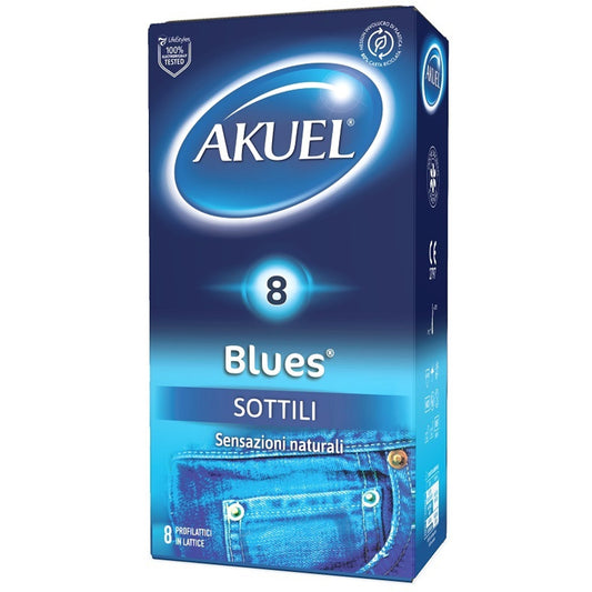 Profilattico Akuel Blues Sottile 8 Pezzi