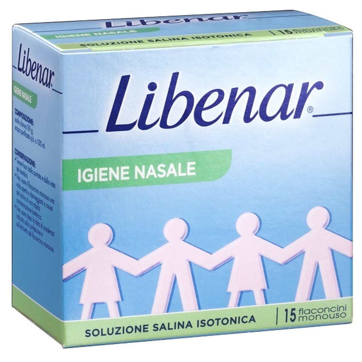 Libenar Isotonic Saline Solution 0.9% for Nasal Hygiene 15 Single-Use Vials x 5 ml