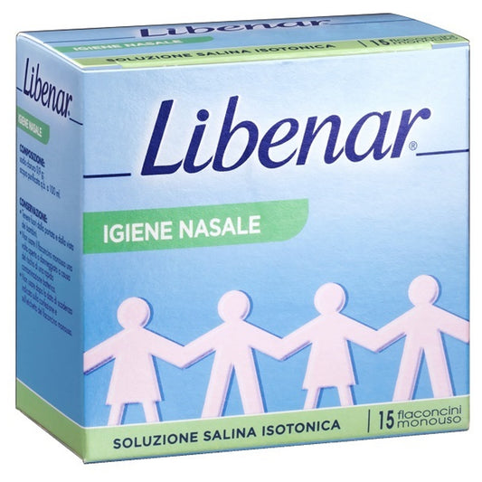 Soluzione Salina Isotonica 0,9% Libenar Per Igiene Nasale 15Flaconcini Monouso X 5 Ml