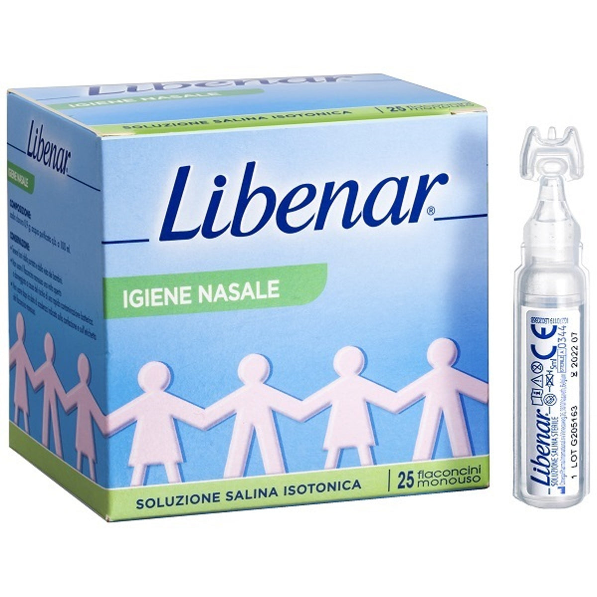 Isotonic Saline Solution 0.9% Libenar For Nasal Hygiene 25 Single-dose Vials X 5 ml