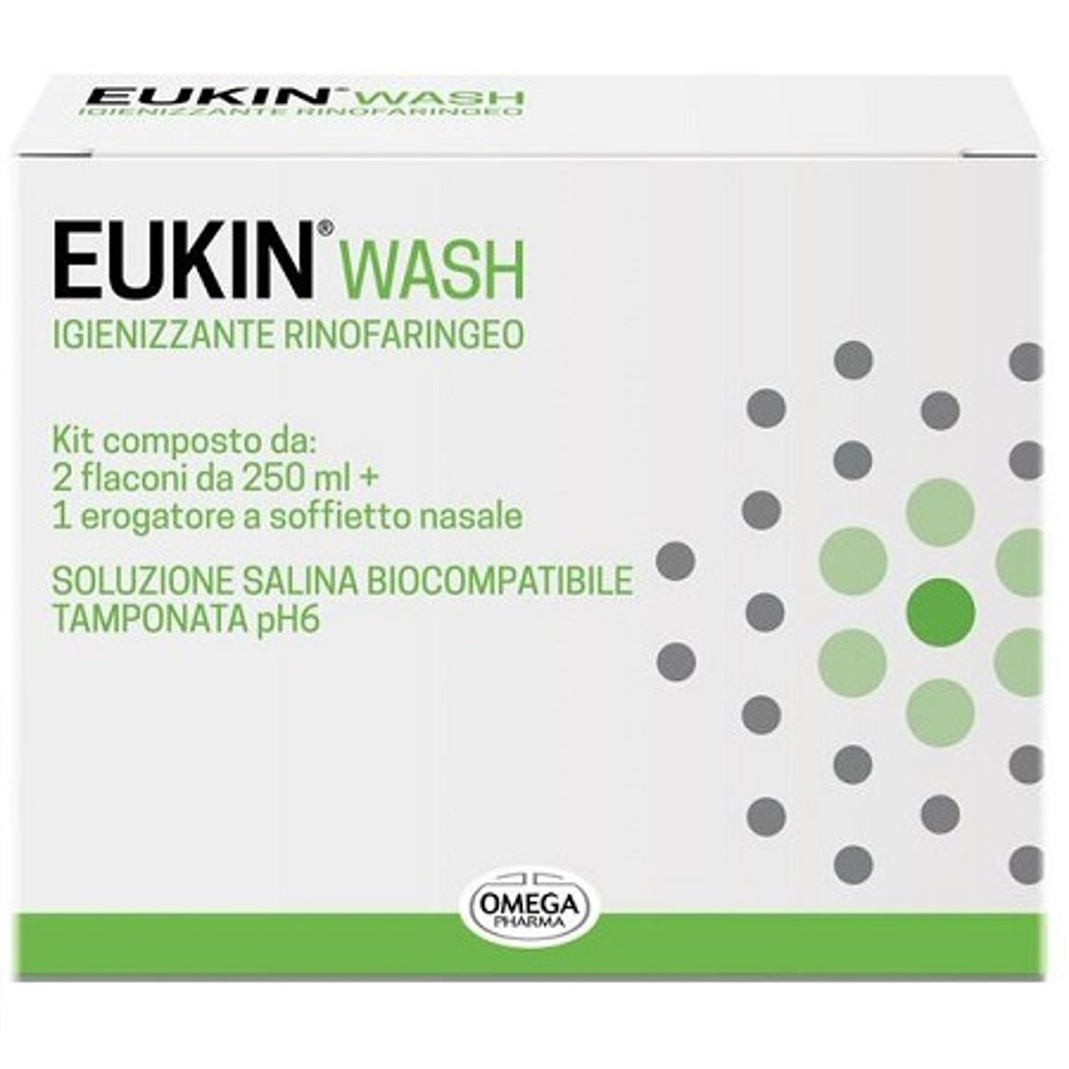 Eukin Wash Rhinopharyngeal Sanitizing Kit 2 Bottles of 250 ml + Nasal Bellows Dispenser