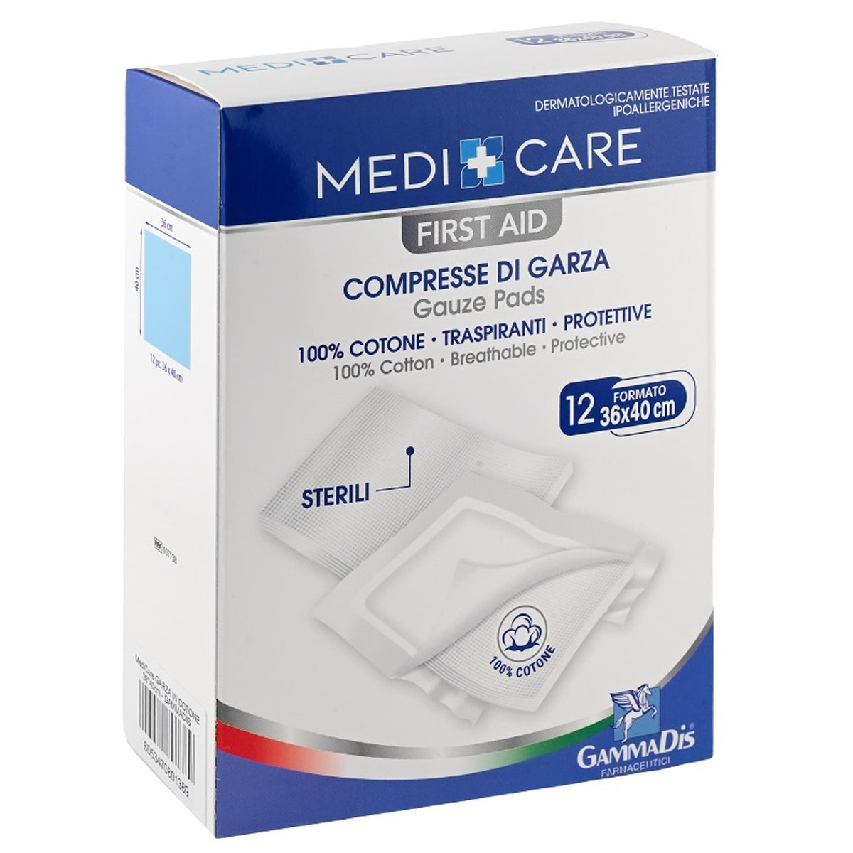 Garza Medicare Cotone 36X40 Cm 12 Pezzi
