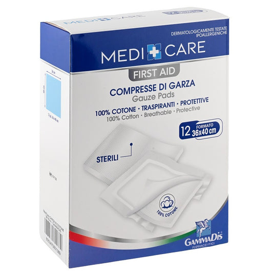 Garza Medicare Cotone 36X40 Cm 12 Pezzi