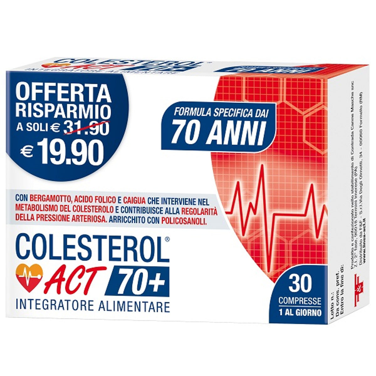Colesterol Act 70+ 30 Comprimés