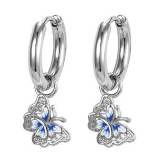 Orecchini Definitivi 404 Medical Jewels Cerchio Con Pendentefarfalla