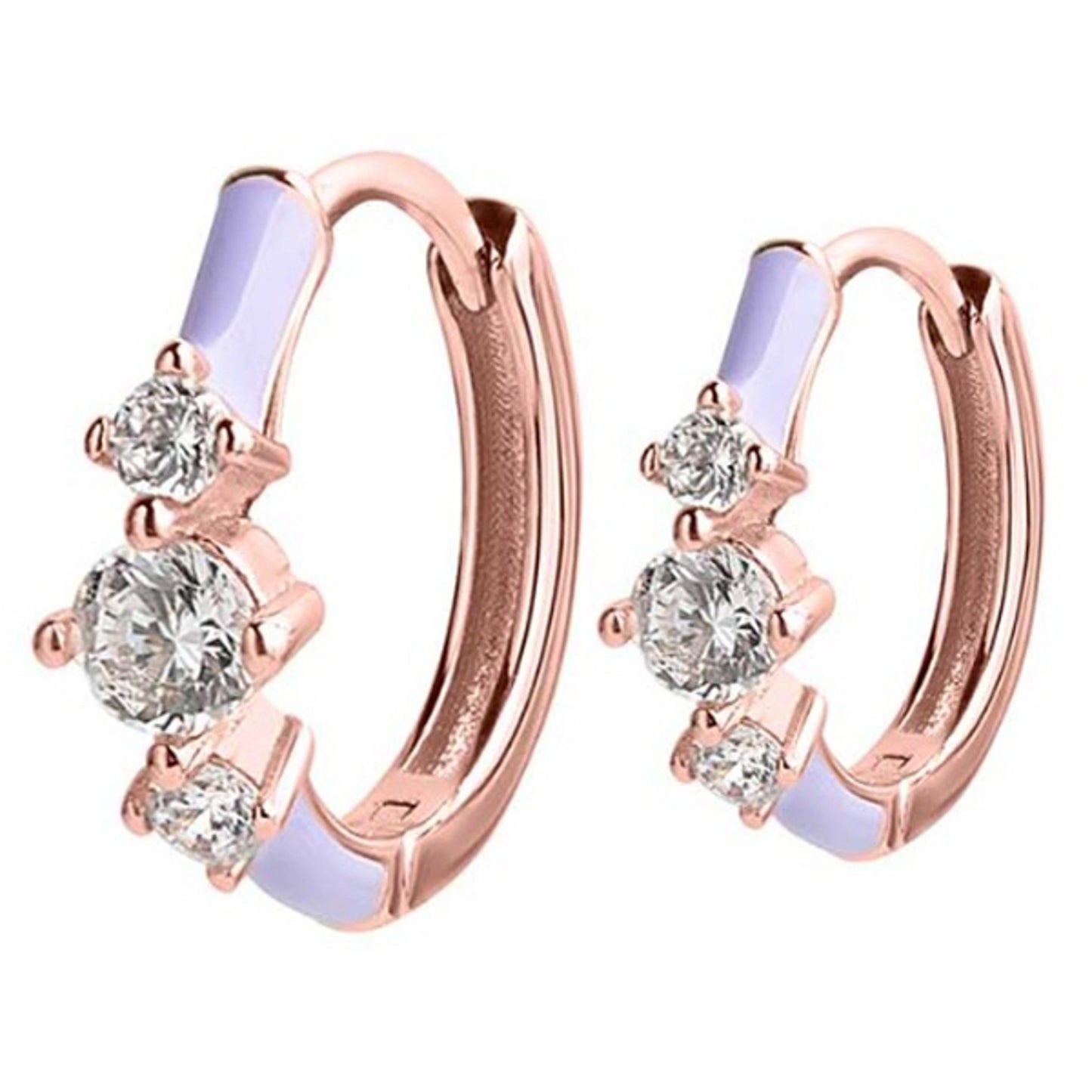 Medical Jewels Orecchino 413 Cerchio Oro Rosa Smaltato