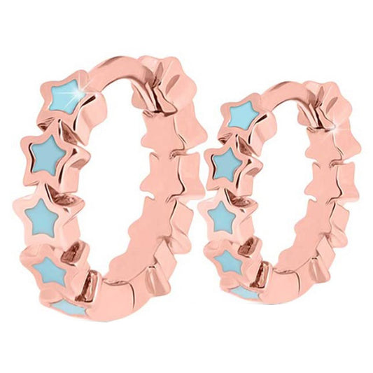 Medical Jewels Orecchino 431 Cerchio Stelline Azzurre