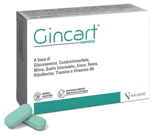 Gincart 30 Compresse Rivestite Da 1,25 G Senza Glutine Naturalmente Privo Di Lattosio
