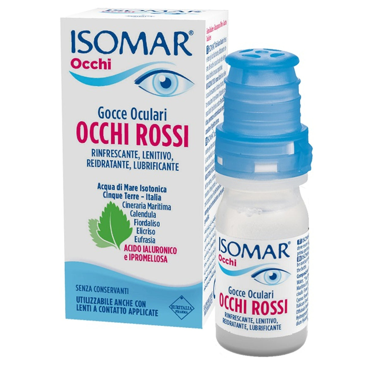 Isomar Red Eyes Eye Drops Hyaluronic Acid 0.20% 10 ml