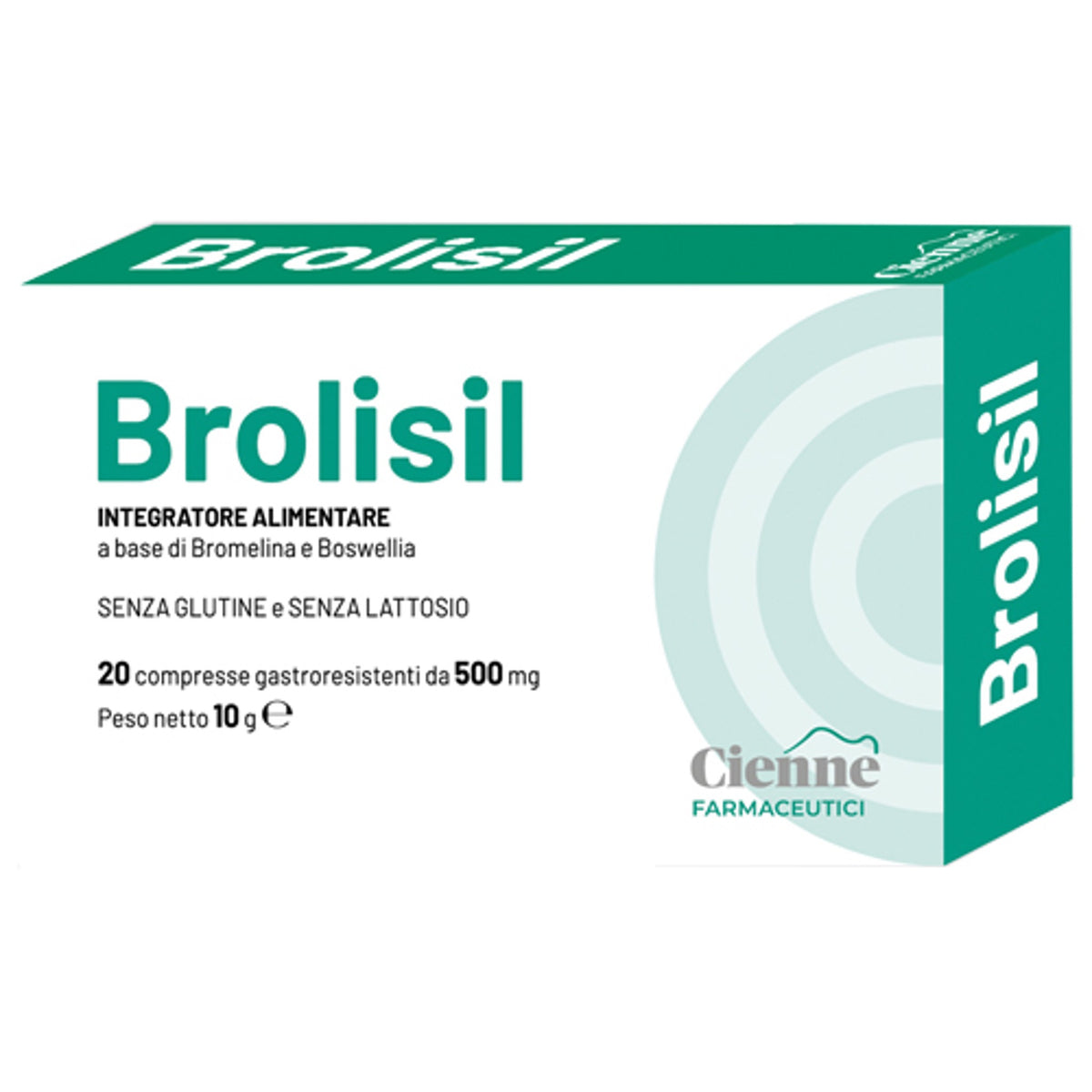 Brolisil 20 Comprimés Gastro-résistants de 500 mg Sans Gluten Sans Lactose