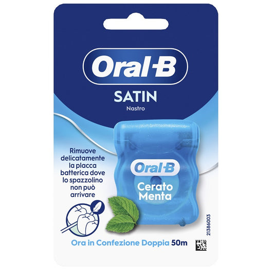 Oralb Man Filo Interdentale Satin Tape Menta 50 Metri