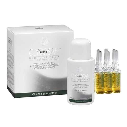 Glycosan Plus Biocomplex secrezione sebacea 6 fiale + shampoo